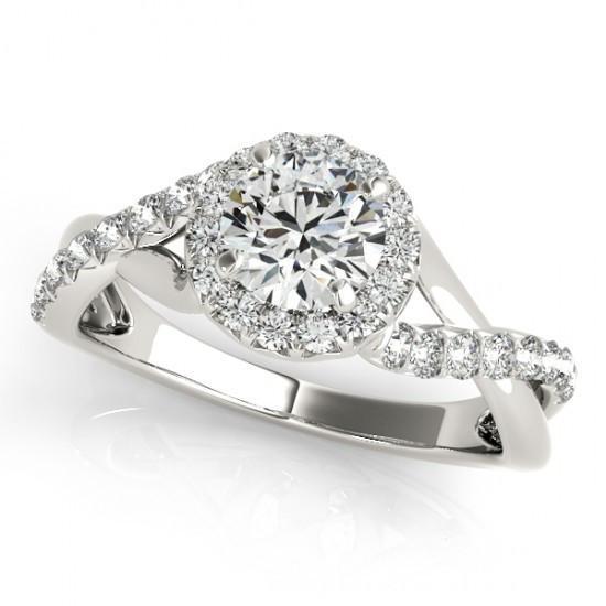 Picture of Harry Chad Enterprises 10849 1.50 CT 14K Prong Setting Round Diamonds Engagement Fancy Ring - Gold