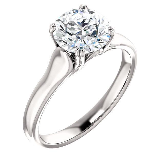 Picture of Harry Chad Enterprises 1442 1.51 CT 14K Prong Setting Round Brilliant Diamond Solitaire Ring - White Gold