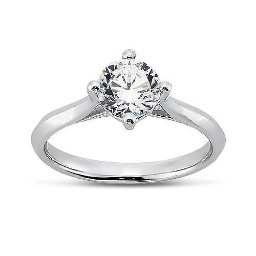 Picture of Harry Chad Enterprises 1484 2.00 CT 14K Prong Setting Round Brilliant Diamond Solitaire Ring - White Gold