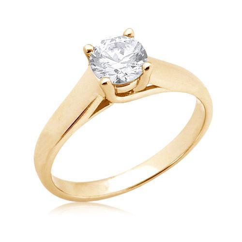 Picture of Harry Chad Enterprises 14583 2 CT Prong Style Diamond Solitaire Solid Yellow Gold 18K Ring