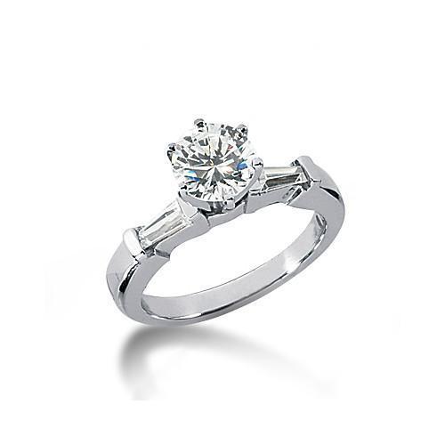 Picture of Harry Chad Enterprises 13709 2 CT Diamonds 3 Stone Engagement Ring - White Gold