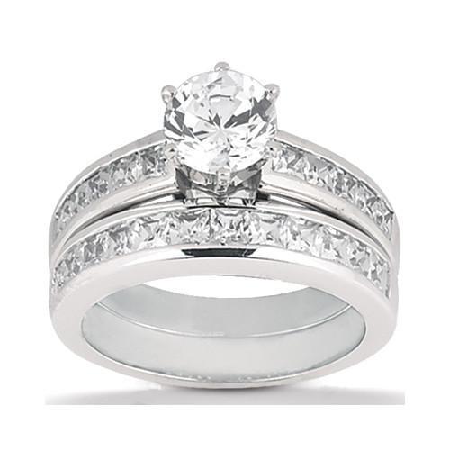 Picture of Harry Chad Enterprises 13250 2 CT Diamonds Engagement Solitaire Ring with Accents