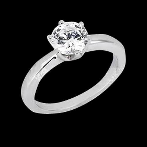 Picture of Harry Chad Enterprises 12336 1.25 CT Prong Setting Solitaire F VS1 Diamond Engagement Womens Ring