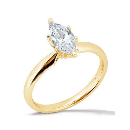 Picture of Harry Chad Enterprises 5935 2.51 CT Diamond Engagment Solitaire Ring - Yellow Gold