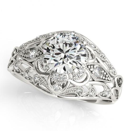 Picture of Harry Chad Enterprises 10807 1.25 CT 14K Round Brilliant Diamonds Solitaire with Wedding Ring - White Gold