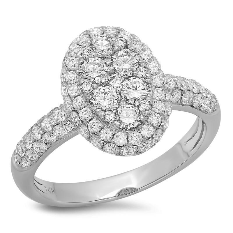 Picture of Harry Chad Enterprises 18800 1.48 CT Round Diamonds White Gold 14K Engagement Fancy Ring