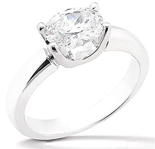 Picture of Harry Chad Enterprises 13228 2.01 CT E VVS1 Oval Fancy Diamond Engagement Ring