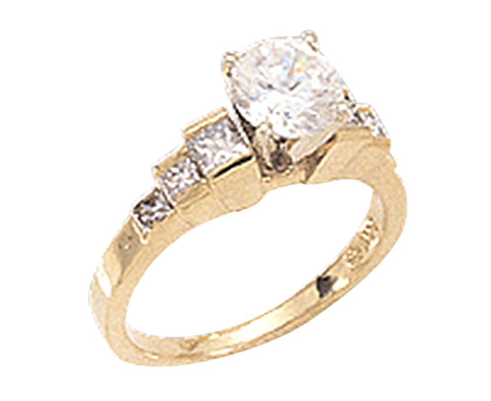 Picture of Harry Chad Enterprises 14482 2.01 CT round Diamond Solitaire Ring - Yellow Gold