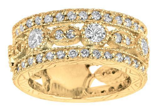 Picture of Harry Chad Enterprises 15203 2.08 CT Round Brilliant Diamond Yellow Gold Eternity Band Ring