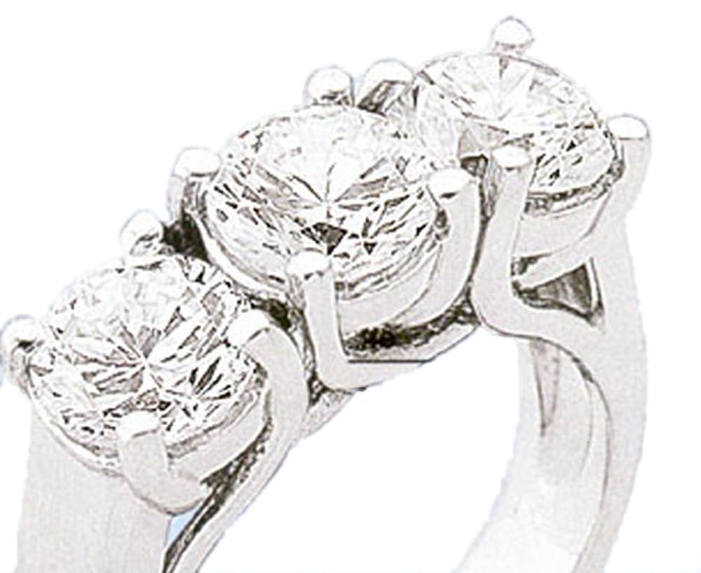 Picture of Harry Chad Enterprises 14303 2.15 CT Three Stone Diamond Engagement Ring