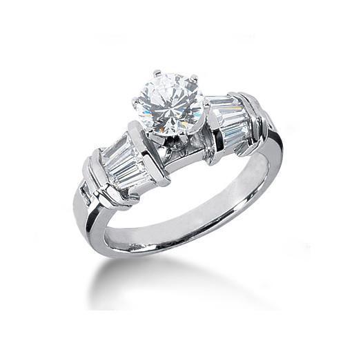 Picture of Harry Chad Enterprises 12243 2.25 CT Baguettes Diamonds Engagement Gold Ring