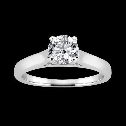 Picture of Harry Chad Enterprises 11730 1 CT White Gold Wedding Diamond Solitaire Engagement Ring