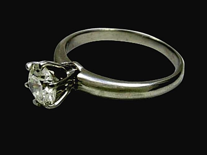 Picture of Harry Chad Enterprises 13155 1.01 CT Womens Jewelry Platinum F VS1 Diamond Solitaire Ring