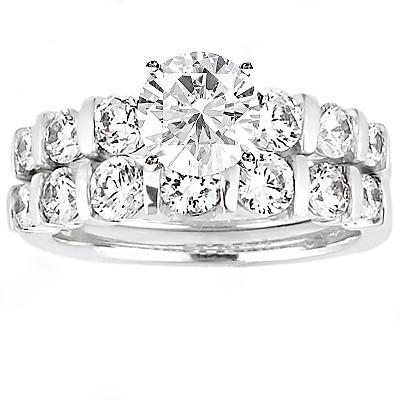 Picture of Harry Chad Enterprises 15530 1.5 CT White Gold Engagement Set Diamonds Ring