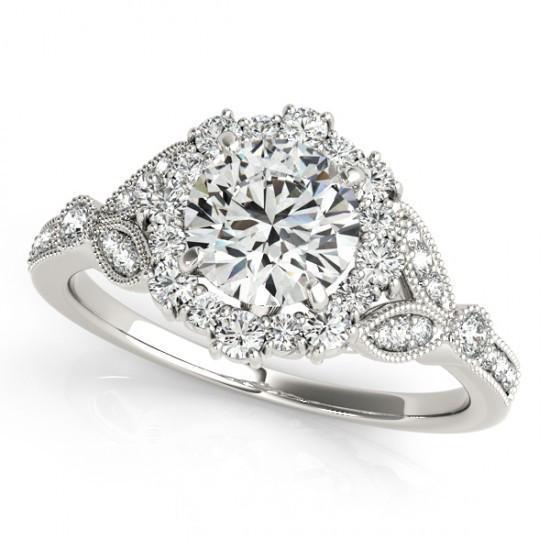 Picture of Harry Chad Enterprises 10231 1.50 CT Round Brilliant Diamonds White Gold 14K Engagement Fancy Ring