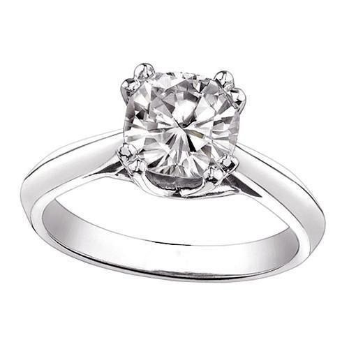 Picture of Harry Chad Enterprises 13632 1 CT Cushion Diamond Solitaire Lady Engagement Ring