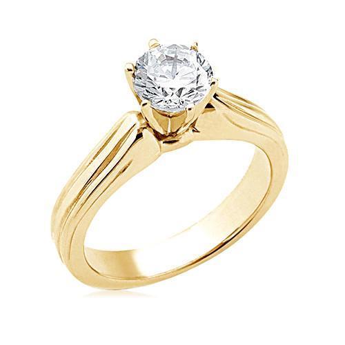 Picture of Harry Chad Enterprises 474 1.51 CT Solitaire Engagement Yellow Gold Diamond Ring