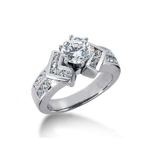 Picture of Harry Chad Enterprises 14230 1.51 CT Diamonds Engagement Ring F VS1 Round Diamond Ring