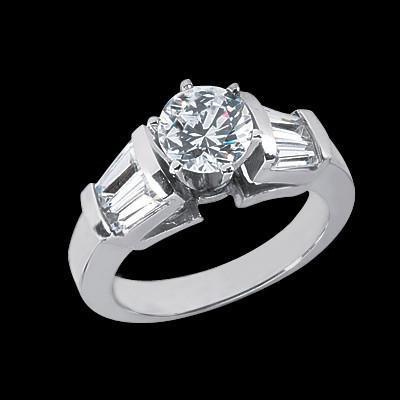 Picture of Harry Chad Enterprises 15464 2.39 CT Diamonds Engagement Solitaire Ring with Accents - White Gold
