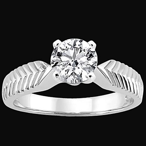 Picture of Harry Chad Enterprises 2751 3 CT Diamond Solitaire Antique Style Ring - White Gold