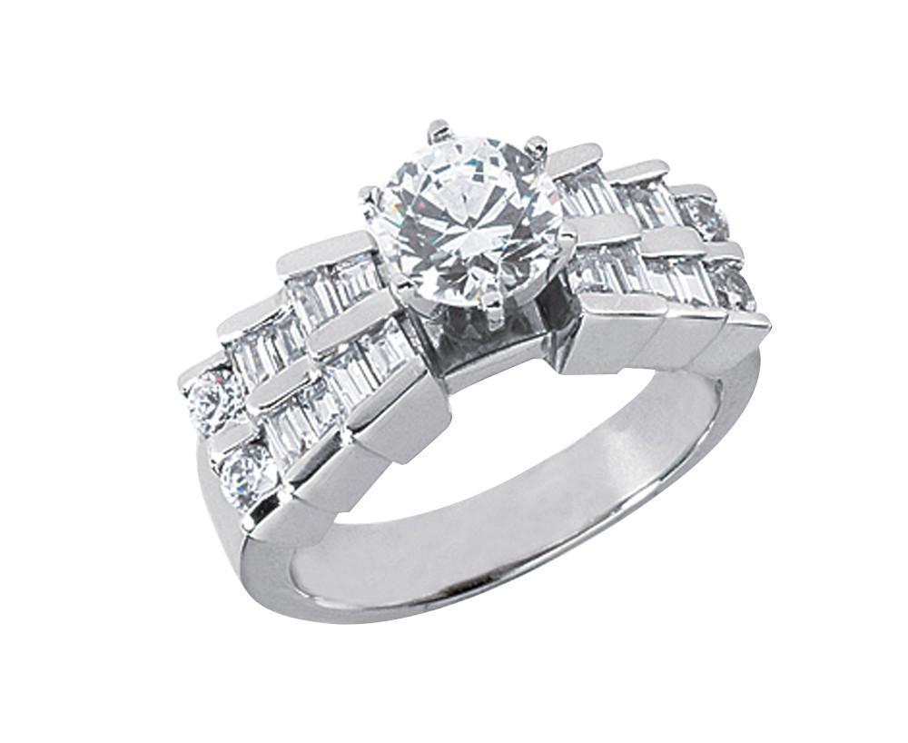 Picture of Harry Chad Enterprises 2920 3.01 CT Diamonds Anniversary Solitaire Ring - White Gold