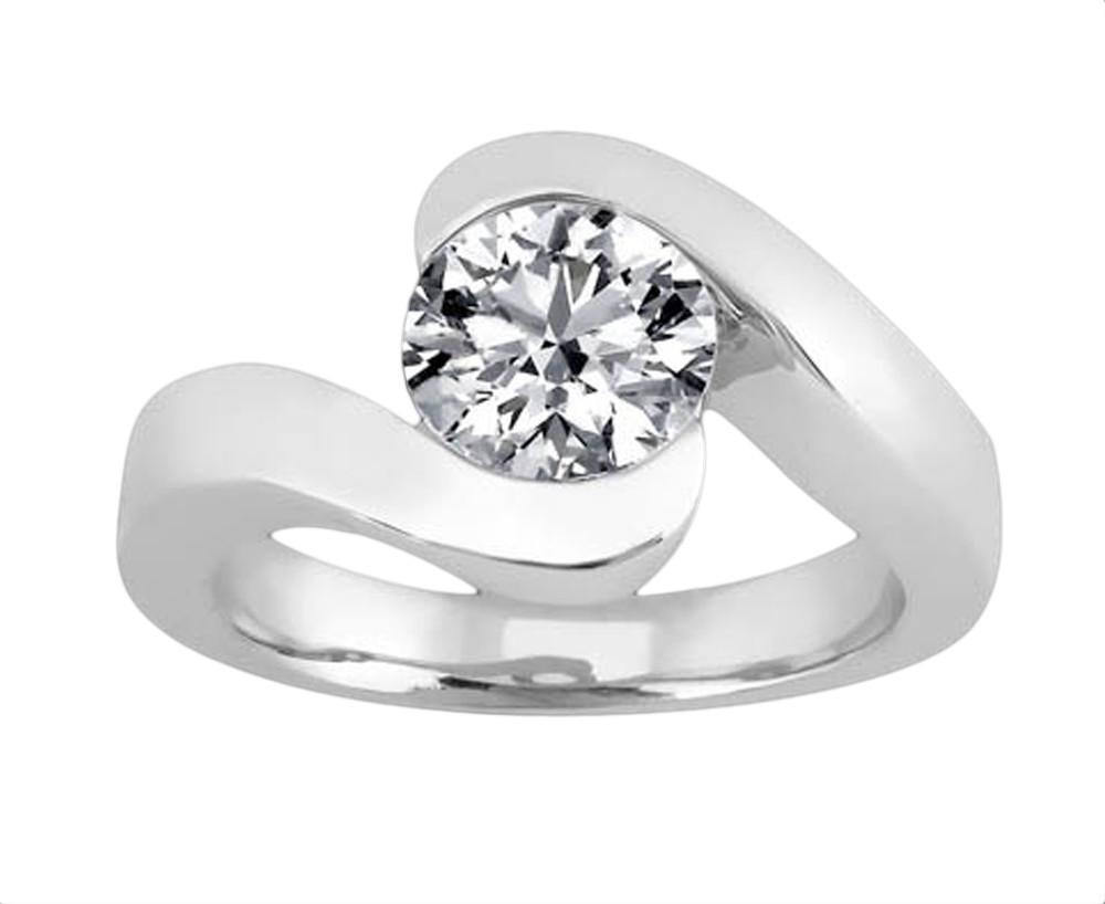 Picture of Harry Chad Enterprises 13140 2.5 CT Solitaire White Gold Diamond Wedding Ring