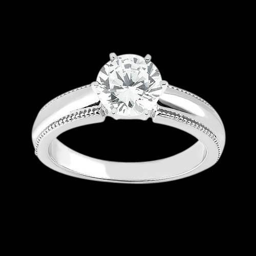 Picture of Harry Chad Enterprises 12081 2.51 CT Antique Style Diamond Solitaire Gold Ring