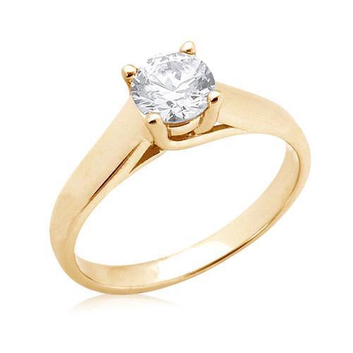 Picture of Harry Chad Enterprises 11518 2.51 CT F VS1 Diamond Solitaire Ring - Yellow Gold