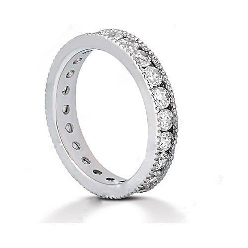 1.47 CT E VVS1 High Quality Diamonds Wedding Band