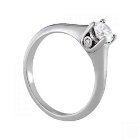 Picture of Harry Chad Enterprises 10723 0.75 CT 14K Solitaire Round Diamond Wedding Ring - Solid White Gold