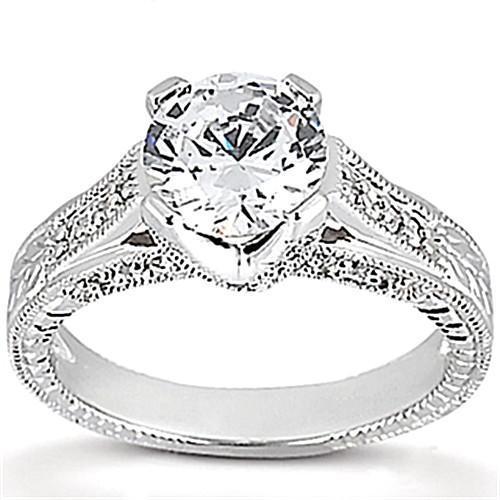 Picture of Harry Chad Enterprises 1228 3.26 CT Diamonds White Gold F VS1 Engagement Ring