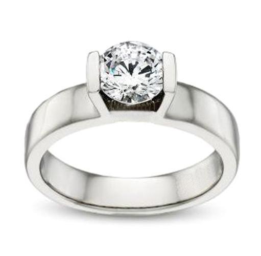 Picture of Harry Chad Enterprises 12715 1.5 CT Diamond Solitaire Womens Engagement Ring - White Gold
