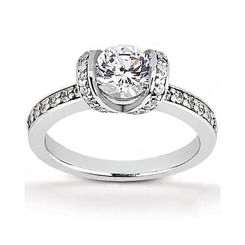 Picture of Harry Chad Enterprises 1322 1.41 CT Solitaire White Gold 18K Diamonds Gorgeous Engagement Ring