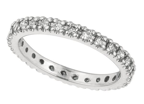 HC11053-6 0.51 CT Diamonds Eternity Wedding Band - 14K White Gold - Size 6