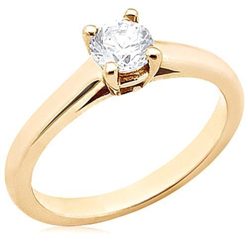 Picture of Harry Chad Enterprises 12035 2.25 CT Diamonds Solitaire Yellow Gold Ring