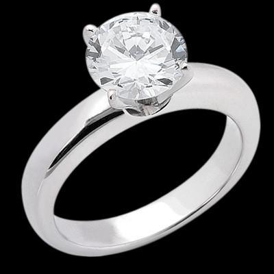 Picture of Harry Chad Enterprises 1307 3.01 CT Huge Sparkling H SI1 Solitaire Diamond Ring - White Gold