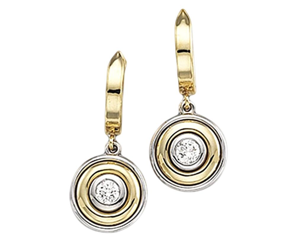 0.60 CT Solitaire Diamond Earring Dangle Earrings - 14K Yellow Gold