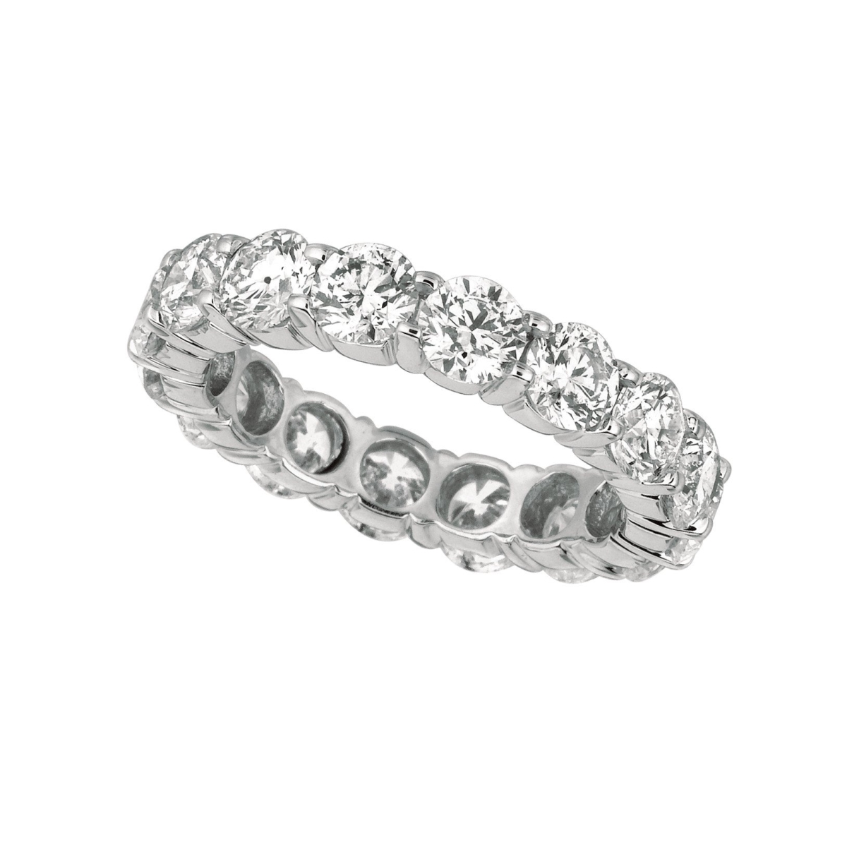 HC12108 48 CT 30 Pointer Diamond Eternity Band  18K White Gold