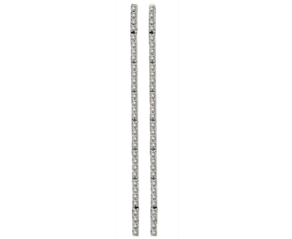 1.22 CT Diamonds Women Pair Earring - 14K White Gold