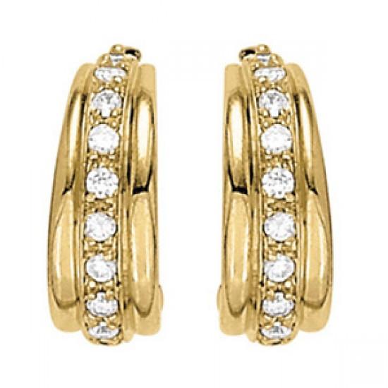 120 CT Round Diamonds Hoop Earring  14K Yellow Gold
