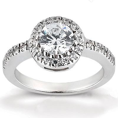 Picture of Harry Chad Enterprises 50357 3.65 Carat 14K White Gold Jewelry Diamonds Halo Wedding Ring