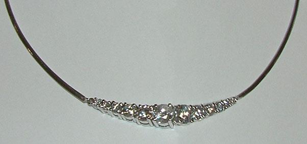 Picture of Harry Chad Enterprises 50351 3.7 Carat Large Round Diamond Pendant Necklace
