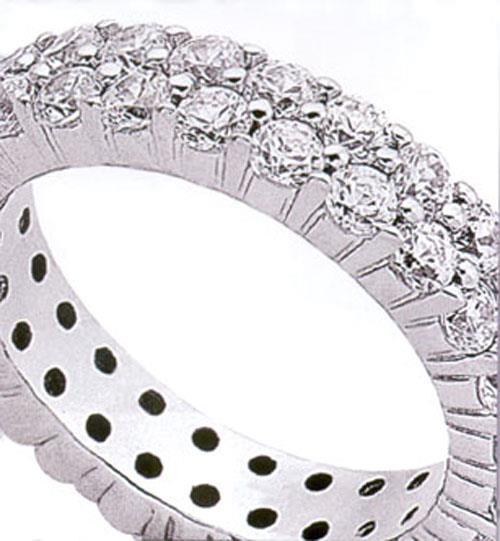4.60 Carat Diamond Gold Eternity Wedding Band Ring