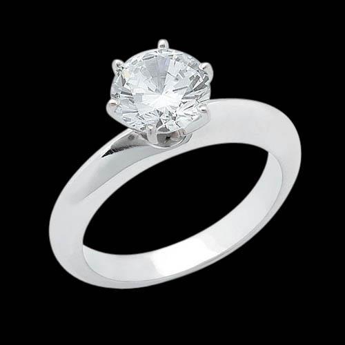 Picture of Harry Chad Enterprises 50303 3 Carat Beautiful Solitaire Diamond Ring - 14K White Gold