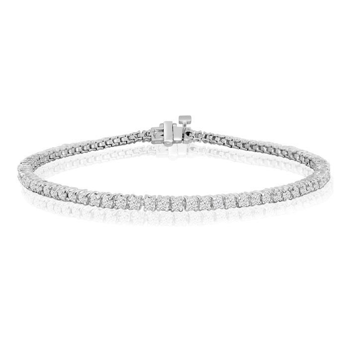 Picture of Harry Chad Enterprises 50288 2.40 Carat Beautiful White Round Diamond Tennis Bracelet