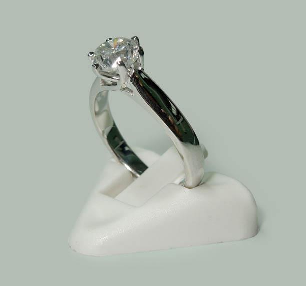 Picture of Harry Chad Enterprises 50262 1.31 Carat Diamond Solitaire Ring - 14K White Gold