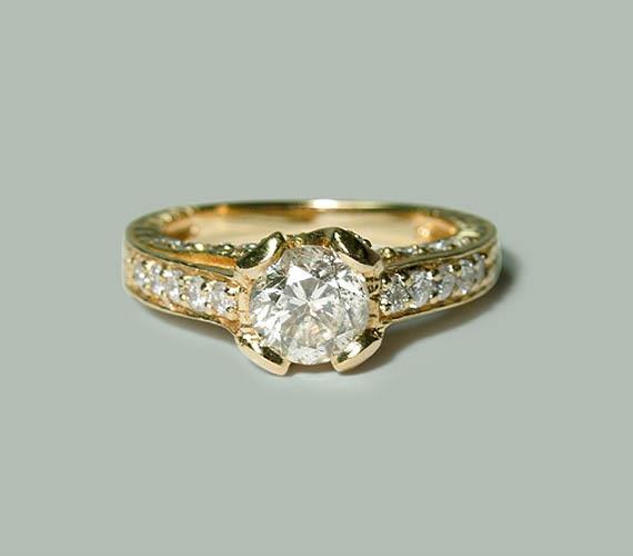 Picture of Harry Chad Enterprises 50257 2 Carat Diamonds Jewelry Engagement Ring - 14K Yellow Gold