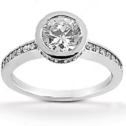 Picture of Harry Chad Enterprises 50183 1.56 Carat Diamonds Solitaire Ring with Accents