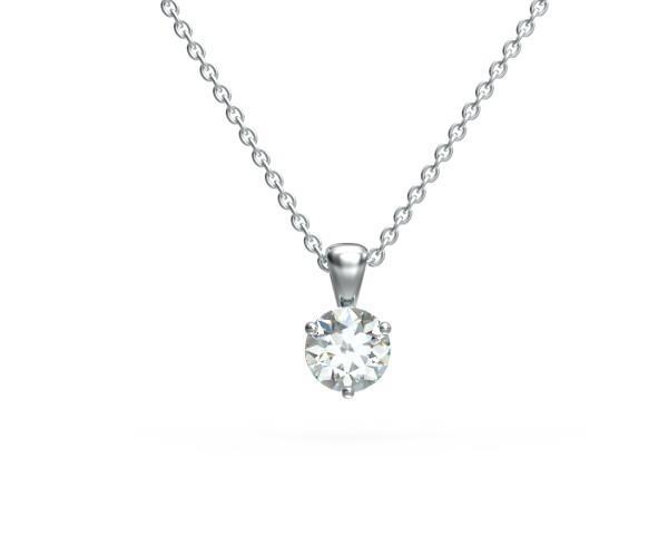 Picture of Harry Chad Enterprises 50159 1.20 Carat Women Round Diamond Pendant Necklace Solid Gold Fine Jewelry