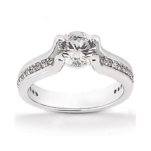 Picture of Harry Chad Enterprises 50153 1.32 Carat F VVS1 Diamond Wedding Ring - 14K White Gold